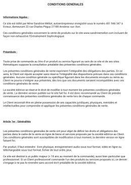 Mention l&eacute;gales