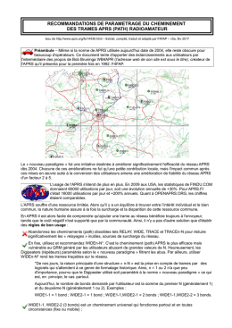 Bon usage de l`APRS