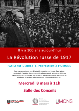 La Révolution russe de 1917