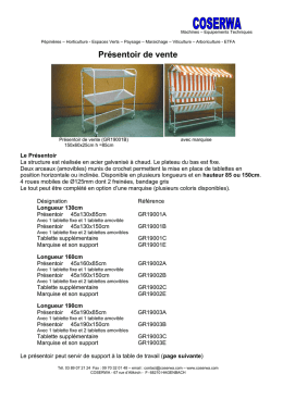 Présentoir vente et Table inox