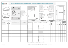 Fiche de relev&eacute; des cotes sur huisserie bois existante