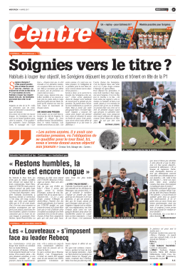 Louveteaux &raquo; s`imposent face au leader Rebecq