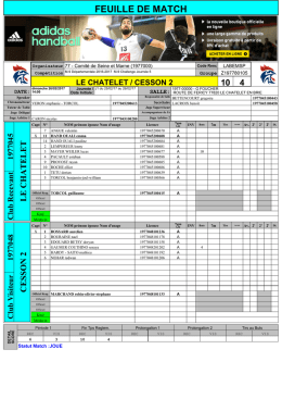 feuille de match