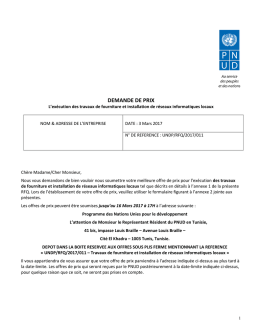 Demande de Prix.docx - UNDP | Procurement Notices