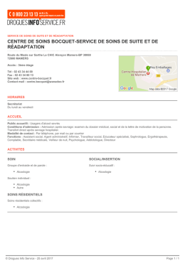 centre de soins bocquet-service de soins de suite et de réadaptation
