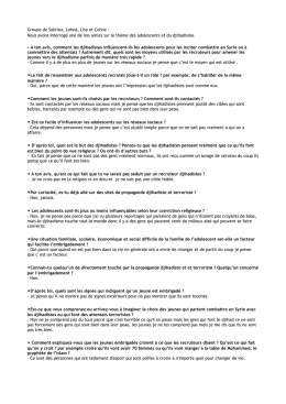 Groupe de Sabrina, Lehna, Lisa et Coline : Nous avons interrogé