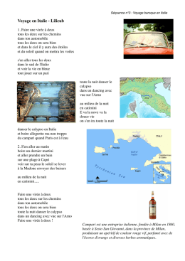 Voyage en Italie PAROLES