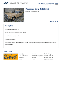 Mercedes-Benz 250 (1973) 10 000 EUR