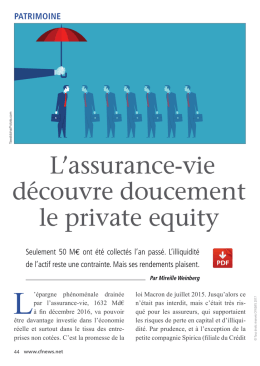 L`assurance-vie d&eacute;couvre doucement le private equity