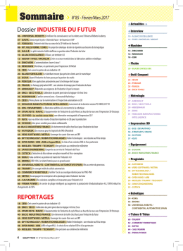Dossier INDUSTRIE DU FUTUR REPORTAGES