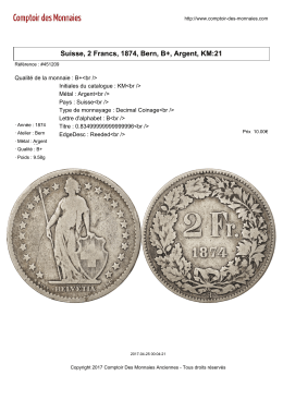 Suisse, 2 Francs, 1874, Bern, B+, Argent, KM:21