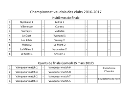 Championnat vaudois des clubs 2016-2017