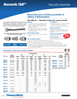Raccords pour cordons portatifs et c&acirc;bles d`alimentationB76&ndash;B78