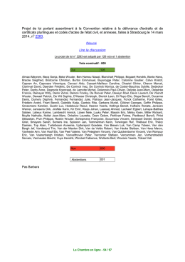 Projet de loi portant assentiment à la Convention relative à la