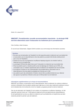IMNOVID®, Pomalidomide