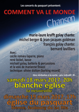 Flyer "Comment va le monde"