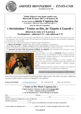 Pour vous inscrire - Amitié Montgeron Etats-unis