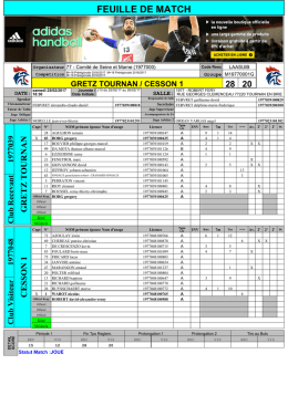 feuille de match