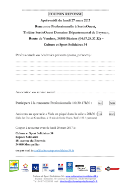 Télécharger le Coupon réponseD - Culture et Sport Solidaires 34