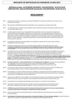 Télécharger le réglement des exposants