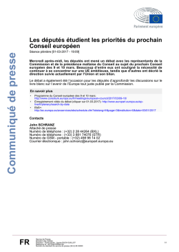 Communiqu&eacute; de presse