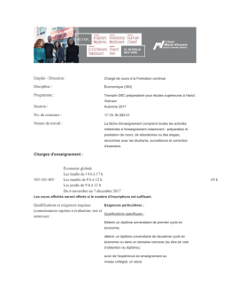 Charges d`enseignement