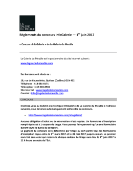 téléchargez les règlements du concours