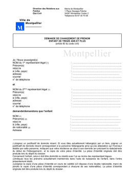 Changement de pr&eacute;nom mineur de plus de 13 ans
