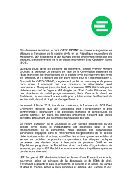 Ces derni&egrave;res semaines, le parti VMRO DPMNE au pouvoir a augment&eacute;