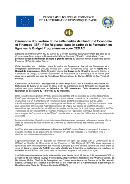 Communiqu&eacute; de presse