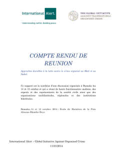 compte rendu de reunion - Global Initiative against Transnational
