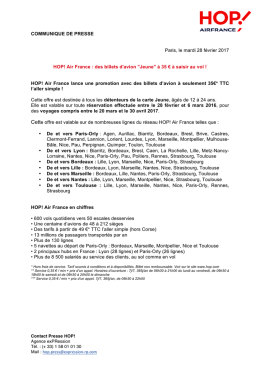 Air France : des billets d`avion "Jeune"