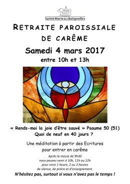 Récollection Carême 2017