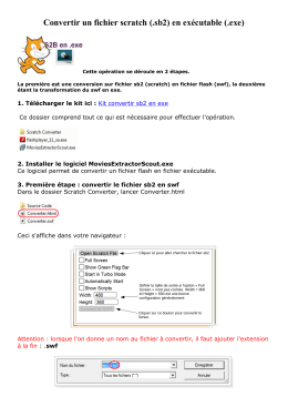 Convertir un fichier scratch (.sb2) en exécutable (.exe)