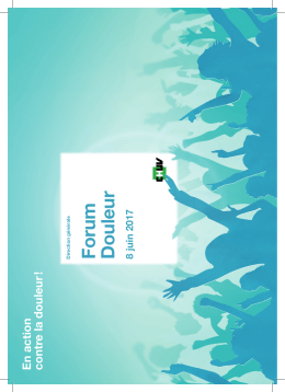 Forum Douleur 8 juin 2017 - SGC-SSC