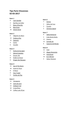 Tips Paris-Vincennes 02-03-2017