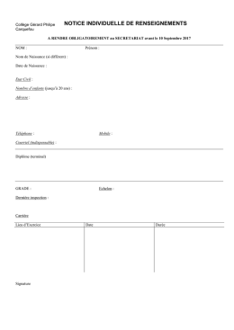 notice individuelle de renseignements