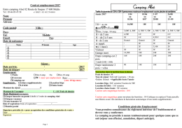 tarifs et contrat emplacement 2017