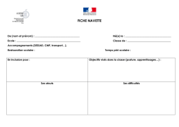 FICHE NAVETTE