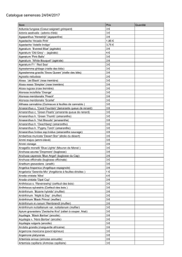 T&eacute;l&eacute;charger Liste des semences - Bon de commande - PDF