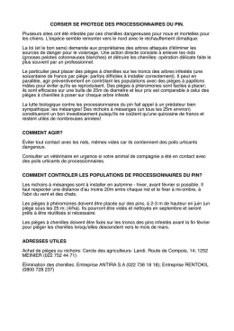CORSIER SE PROTEGE DES PROCESSIONNAIRES DU PIN