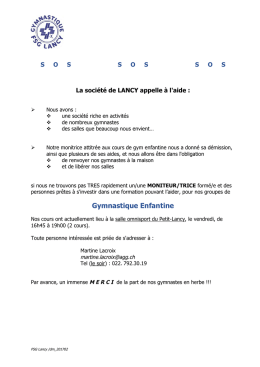 Gymnastique Enfantine