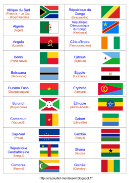 Afrique du Sud R&eacute;publique du Congo Alg&eacute;rie Angola C&ocirc;te d`Ivoire