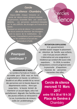 Cercle de silence mercredi 15 mars - Paroisse Saint