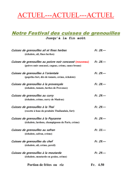 Festival des cuisses de grenouilles