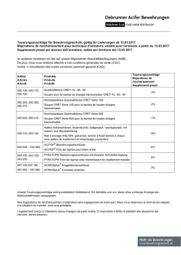 Teuerungszuschläge für Bewehrungstechnik