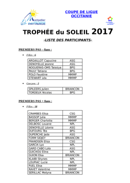 liste des participants