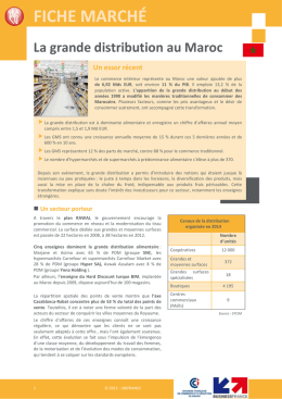 T&eacute;l&eacute;charger la fiche march&eacute; : La grande distribution au Maroc