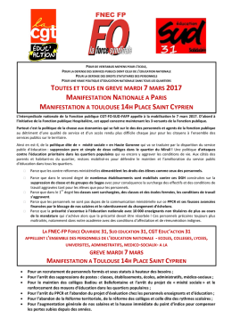 toutes et tous en greve mardi 7mars 2017