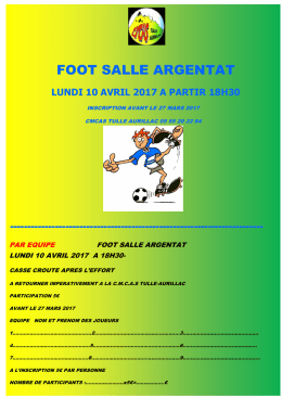 foot salle argentat - Cmcas Tulle Aurillac